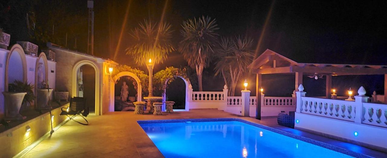 Med Panoramautsikt Med Privat Pool I Calpe, Costa Blanca, Spanien