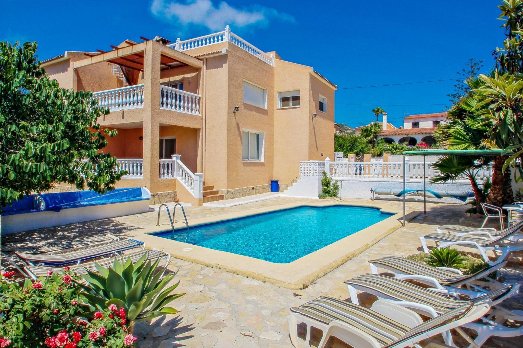 Marlene - Private Pool With Sea Views From The Rooftop In Villa Calpe