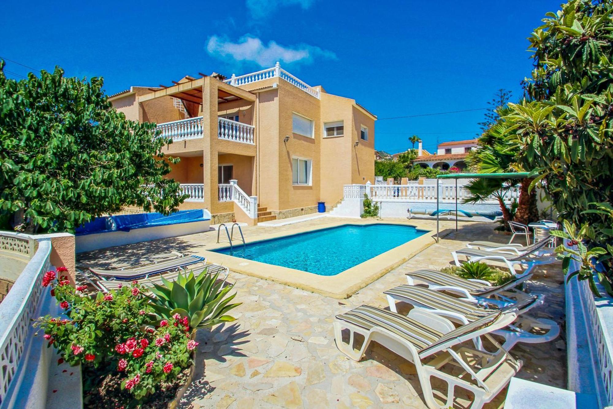 Marlene - Private Pool With Sea Views From The Rooftop In Villa Calpe
