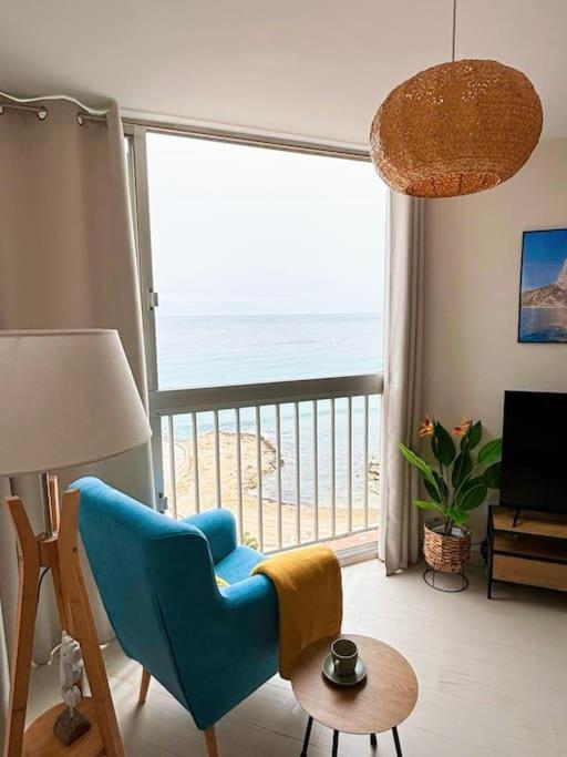 Apartment Blue Armchair With Sea View In